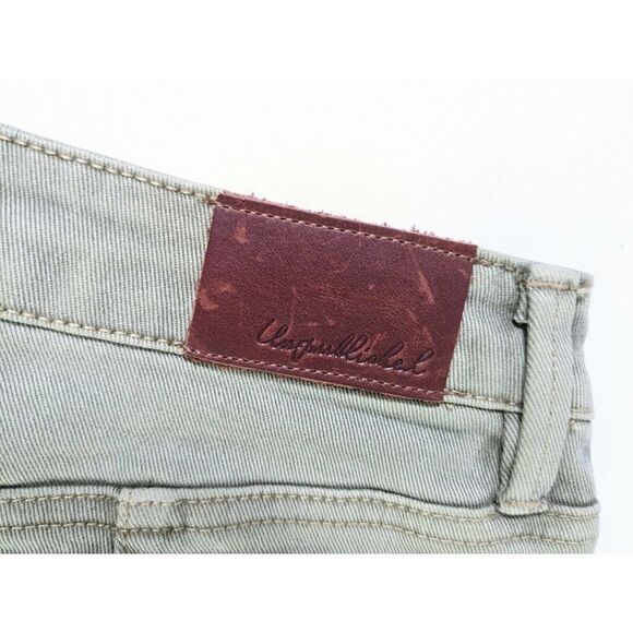 Unpublished Green Denim Jean Mini Skirt Sz 30 pockets Anthropologie - Picture 6 of 11